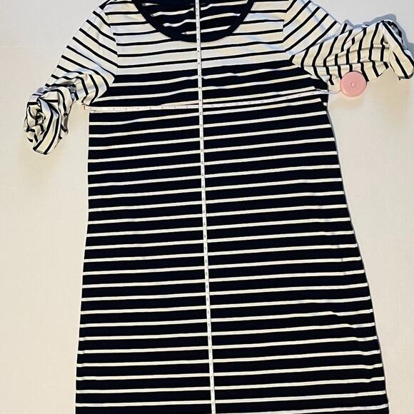 Tommy Hilfiger Striped Navy & White Short Roll Sleeve Dress, Nautical, XL - Picture 7 of 9